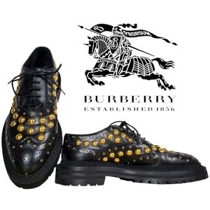 Burberry Black and Gold Studded Women's Shoes